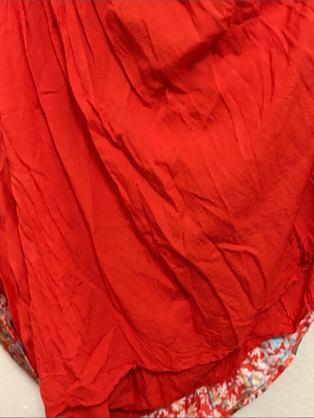Roller Rabbit Rust Red Floral V-Neck Mini Dress - Picture 9 of 11